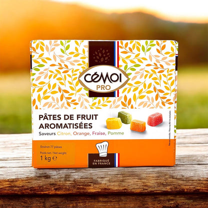 Cémoi Pâtes de Fruits: Fruchtige Geleefrüchte Apfel, Orange, Erdbeere, Zitrone 1 KG