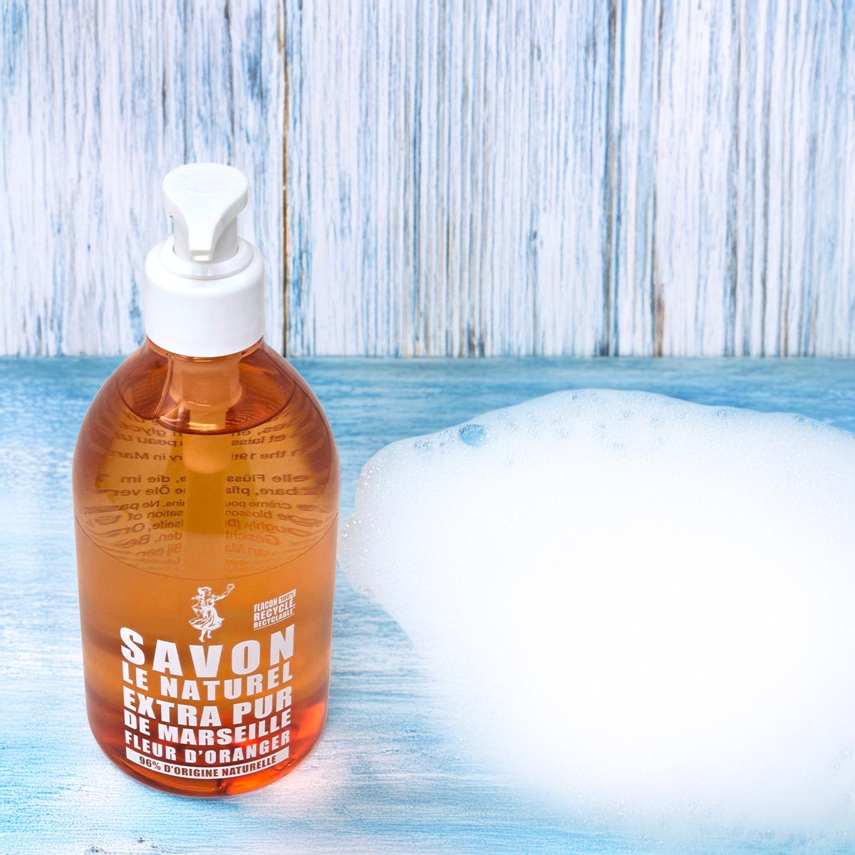 Savon le Naturel Marseille Seife Fleur d'Oranger 500ml – Sanfte Pflege & Duft