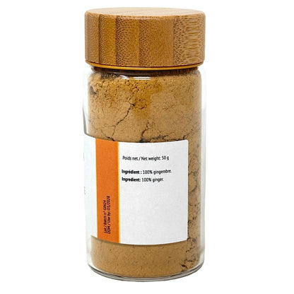 Vanissa Ingwerpulver  im Glas mit Holz Deckel 50 Gramm aus Frankreich