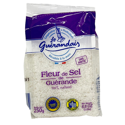 Fleur de Sel Fleur de Sel de Guérande handgeerntetes Salz französisches Meersalz feines Meersalz Gourmet Salz hochwertiges Salz Salz für Fleisch Salz für Fisch Salz für Gemüse Salz für Salate nachhaltige Produktion reich an Mineralien intensiver Geschmack 