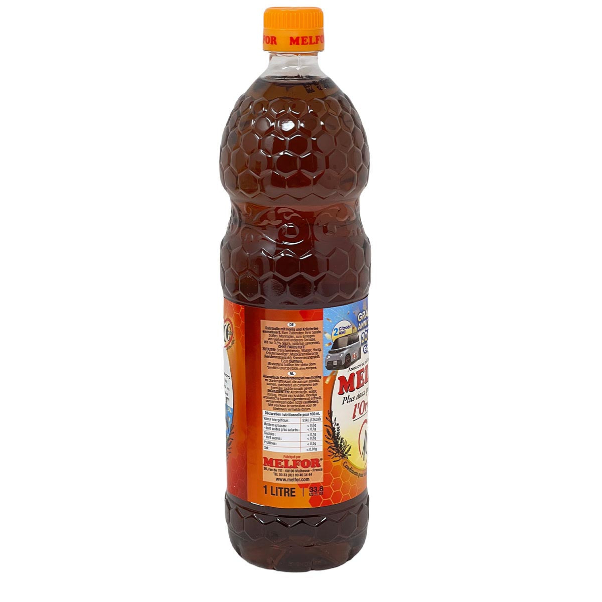 Melfor das Original Essig Würzmittel 3 x  1 Liter Flasche