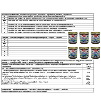 Original Clement Faugier Maronencreme mit Vanille aus Frankreich - 250 Gramm