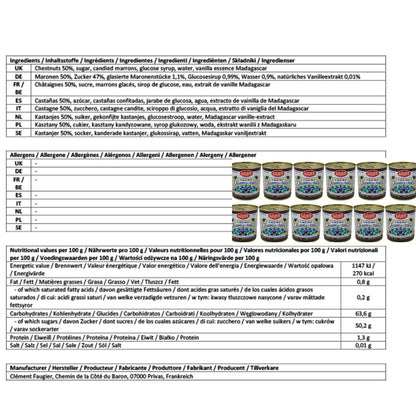 Original Clement Faugier Maronencreme mit Vanille aus Frankreich - 250 Gramm