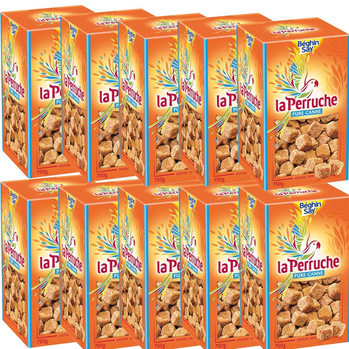 La Perruche brauner Zuckerwürfel natürlicher Zucker Premium-Qualität Zuckerrohr Karamellgeschmack Zuckerwürfel Kaffee Tee Backwaren Gourmet Zucker französische Delikatesse ohne künstliche Zusätze traditionell hergestellt Zuckerwürfel kaufen Zuckerwürfel on