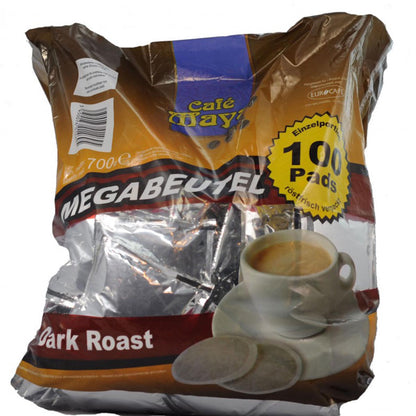 Eurocafe Grandioso Café Dark Roast - 100 Kaffeepads im Megapack, einzeln versiegelt