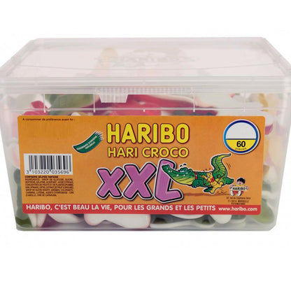 Haribo Croco XXL - Fruchtige Krokodil-Gummibärchen, 60 Stück, 1,6 kg Packung