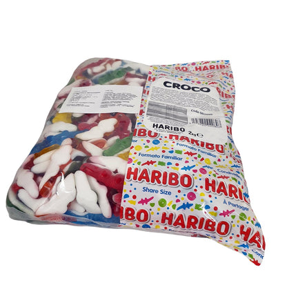 Haribo Croco Krokodile Vrac 2KG Mega Beutel - Fruchtige Gummibonbons aus Frankreich