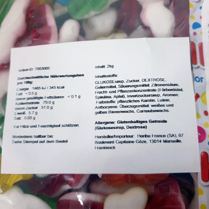 Haribo Croco Krokodile Vrac 2KG Mega Beutel - Fruchtige Gummibonbons aus Frankreich