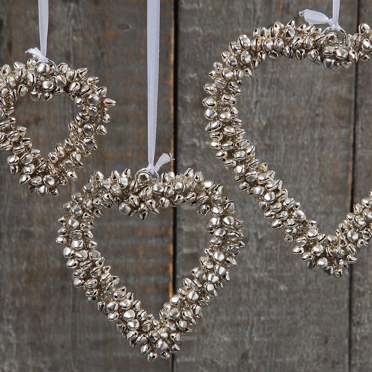 Feine Heimat Tür und Wanddekoration Hänger "Herz-Glöckchen" 3tlg.