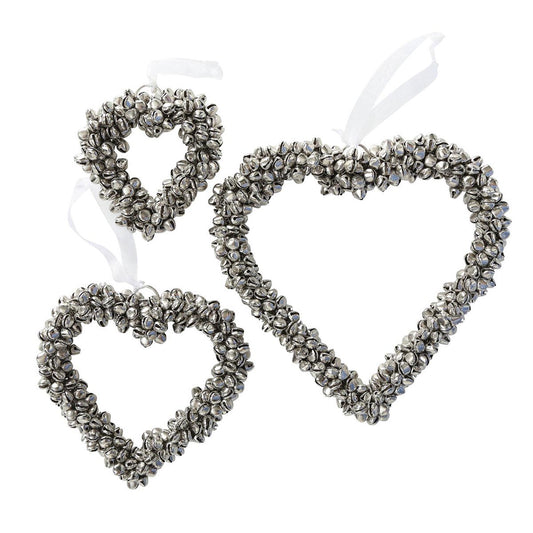 Feine Heimat Tür und Wanddekoration Hänger "Herz-Glöckchen" 3tlg.