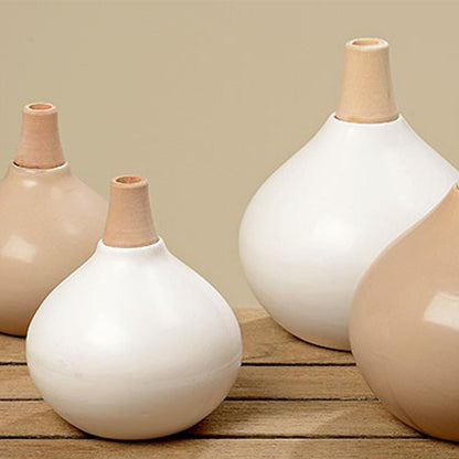 Doppelte Eleganz: 2er-Set Vasen 'Hany' für stilvolle Wohnakzente 12 x 11 cm