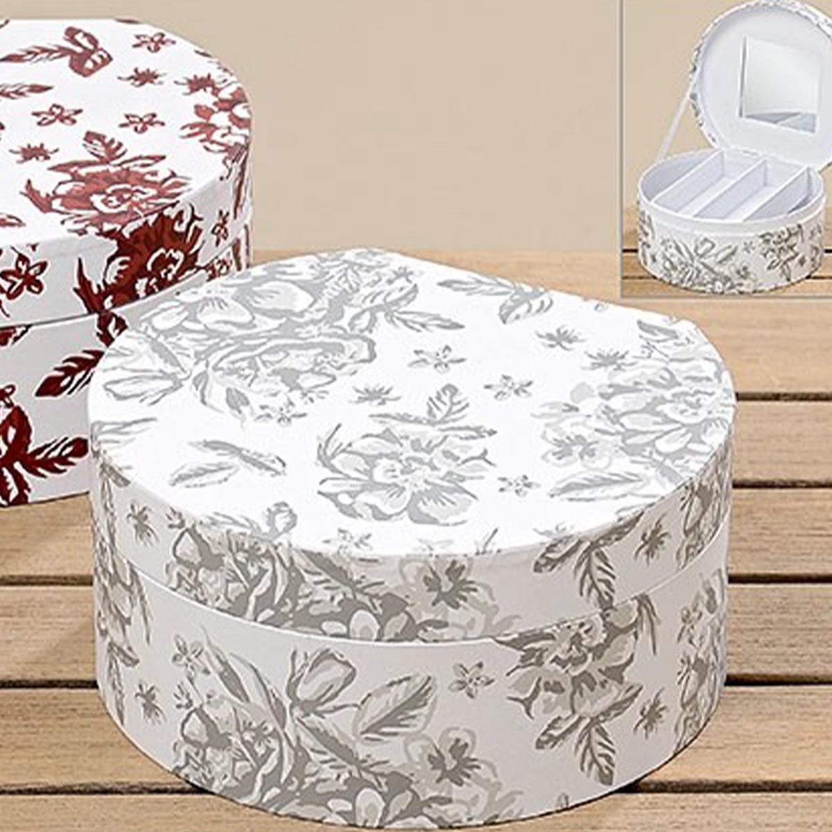 FeineHeimat Schmuckbox "Mala" 2er-Set - Stilvolle Aufbewahrung mit Spiegel