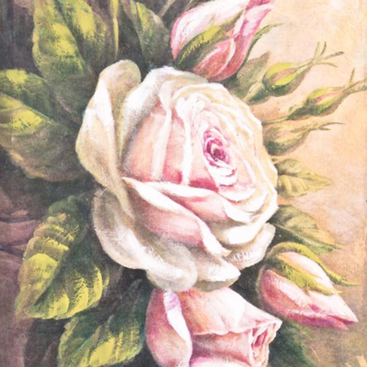 Gemälde " Rosenbouquet", handgemalt auf Leinwand mit Keilrahmen