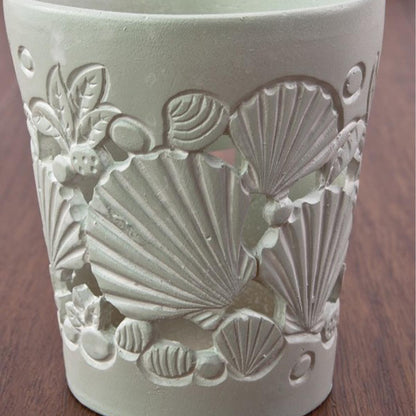 Windlichterset "Summerbreeze", resedafarben, Resin mit Glaseinsätzen 3tlg.