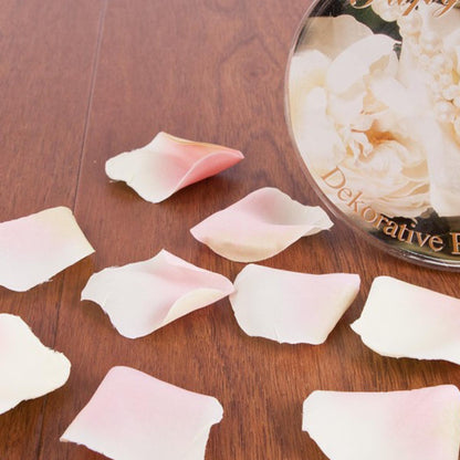 Geschenkbox Teerosenblätter, Stoff, gelb mit einem Hauch Orange