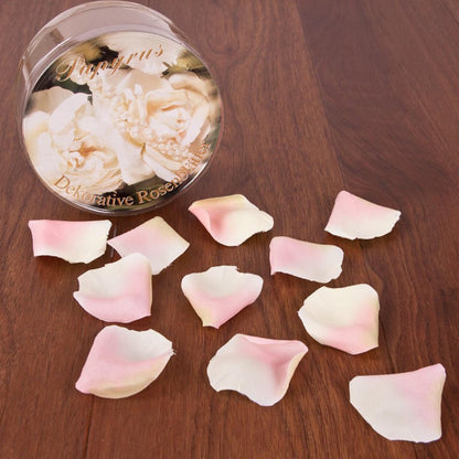 Geschenkbox Teerosenblätter, Stoff, gelb mit einem Hauch Orange