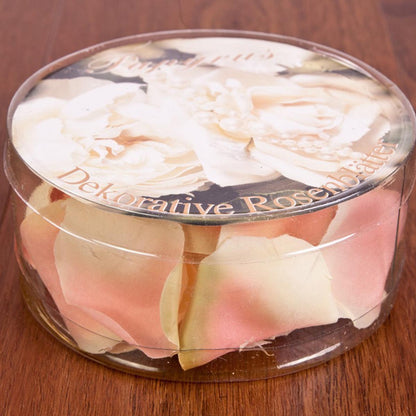 Geschenkbox Teerosenblätter, Stoff, gelb mit einem Hauch Orange