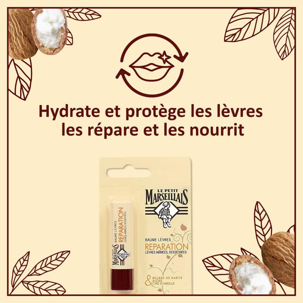 Le Petit Marseillais Lippenpflege Stick mit Shea, Aloe Vera und Bienenwachs 4,9 g aus Frankreich