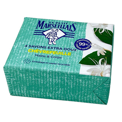 Le Petit Marseillais - Savon Extra Doux Chevrefeuille - Geißblatt 4x 100g