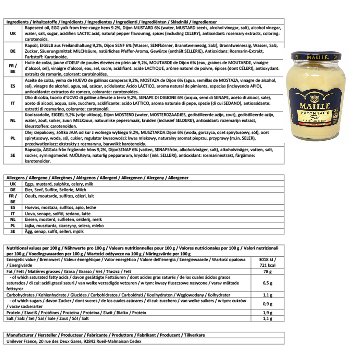 Maille Mayonnaise Fine: Französische Feinkost im 320g-Glas - Genuss pur!