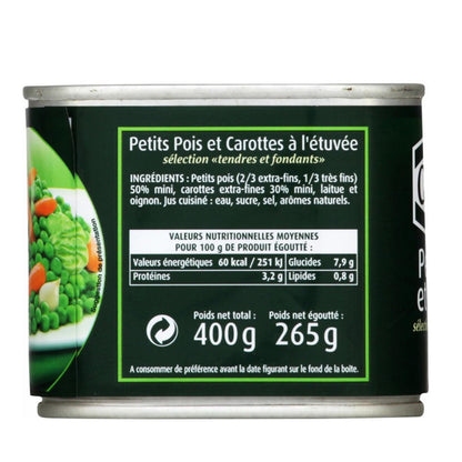 Cassegrain Erbsen und Karotten (Petits Pois et Carottes) - Frische Gemüsemischung
