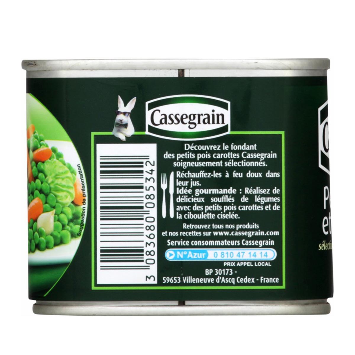 Cassegrain Erbsen und Karotten (Petits Pois et Carottes) - Frische Gemüsemischung