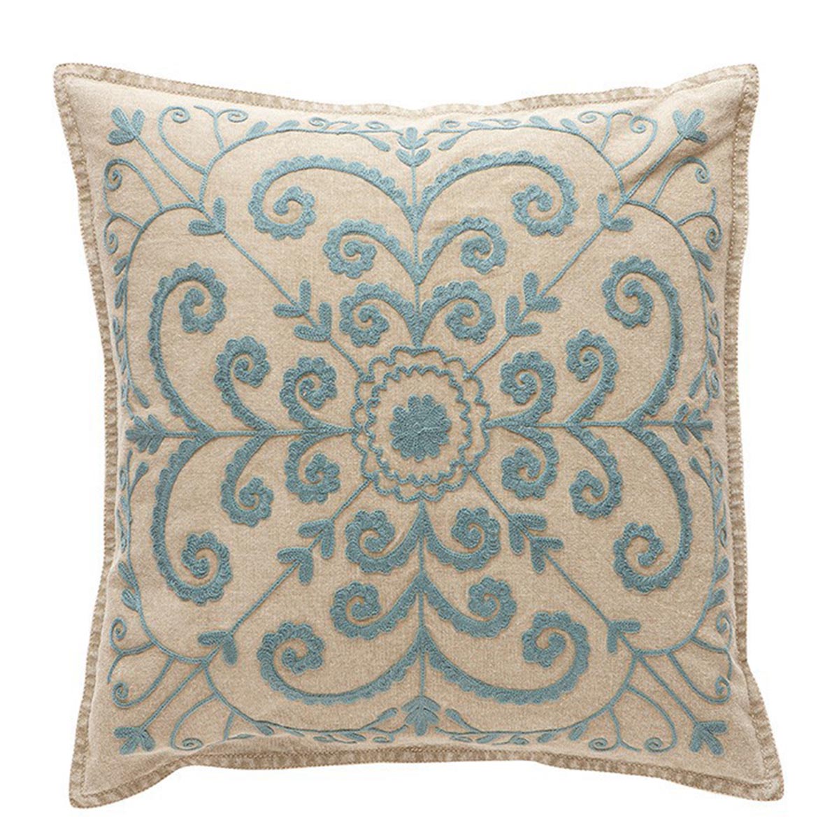 HÜBSCH 505008 Kissen 'Alana', incl. Füllung, 45x45cm, Stickerei