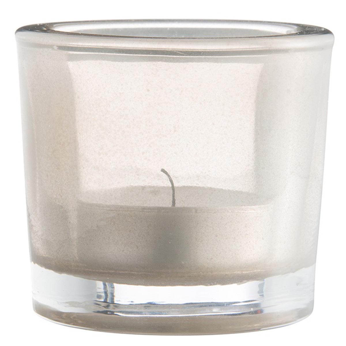 MADAM STOLTZ - 5P366 Teelicht 'Nordstern' Glas: Puristische Eleganz für warmes Kerzenlicht, Größe: 6 - 6,5 cm (T) x 6 cm (H)