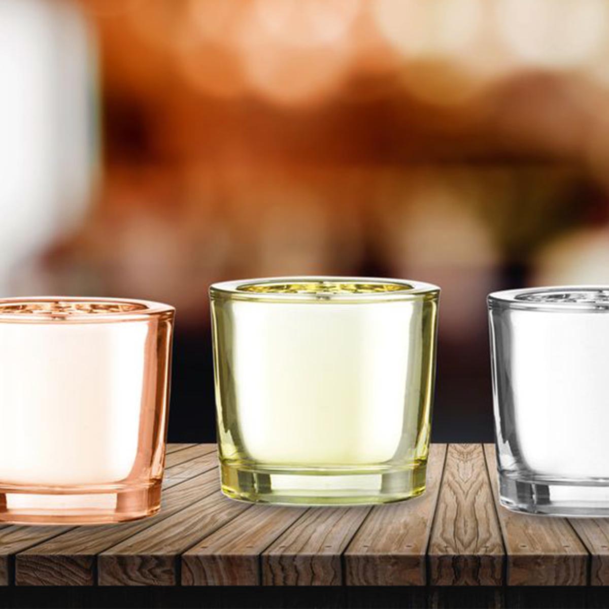 MADAM STOLTZ - 1Q332 - Teelicht Polar, 7x7cm