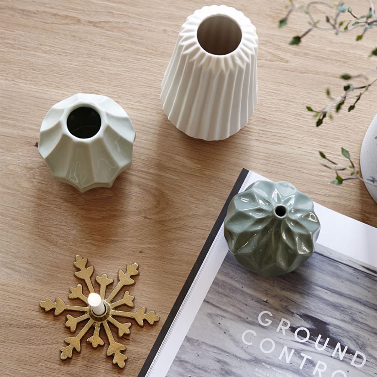 Hübsch Vase mit Muster 648004 - Exotischer Chic, stilvolles Wohnaccessoire