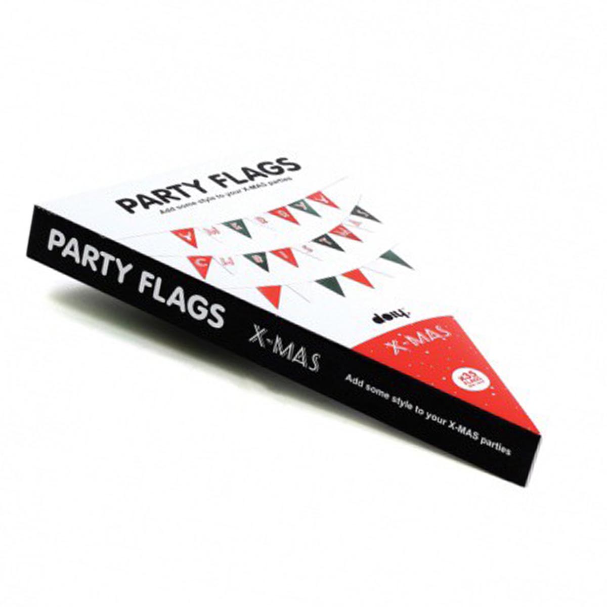 DOIY DESIGN Party Flags X-MAS: 15m Wimpelkette, Weihnachtsdekoration