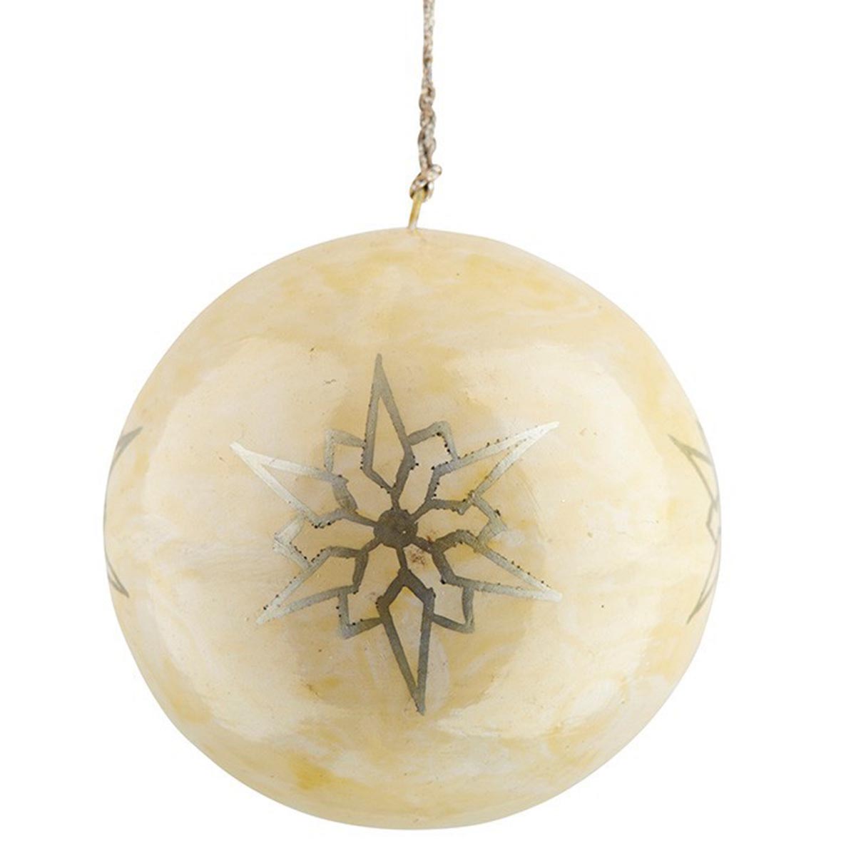 HÜBSCH 680034 Weihnachtskugel 'Weihnachtsstern' - Funkelnde Eleganz