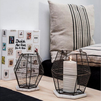 MADAM STOLTZ 6-eckiger Korb Anthrazit - Modernes Wohnaccessoire