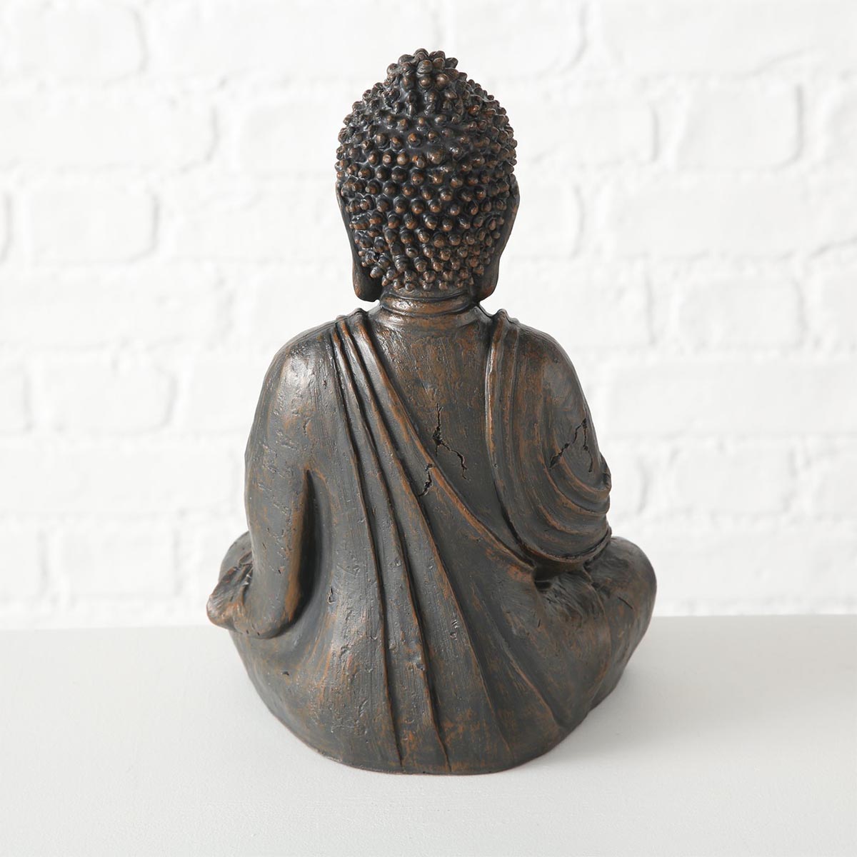 FeineHeimat Buddha Figur sitzend in Meditation 30 cm - Harmonische Gartendekoration