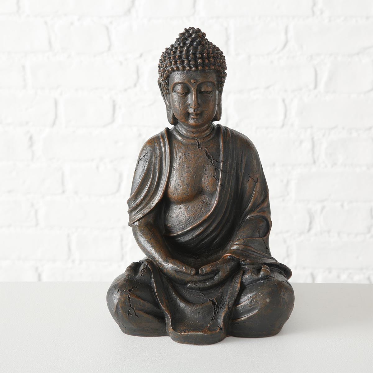 FeineHeimat Buddha Figur sitzend in Meditation 30 cm - Harmonische Gartendekoration
