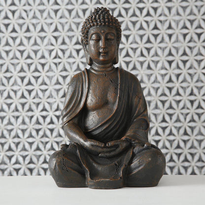 FeineHeimat Buddha Figur sitzend in Meditation 30 cm - Harmonische Gartendekoration