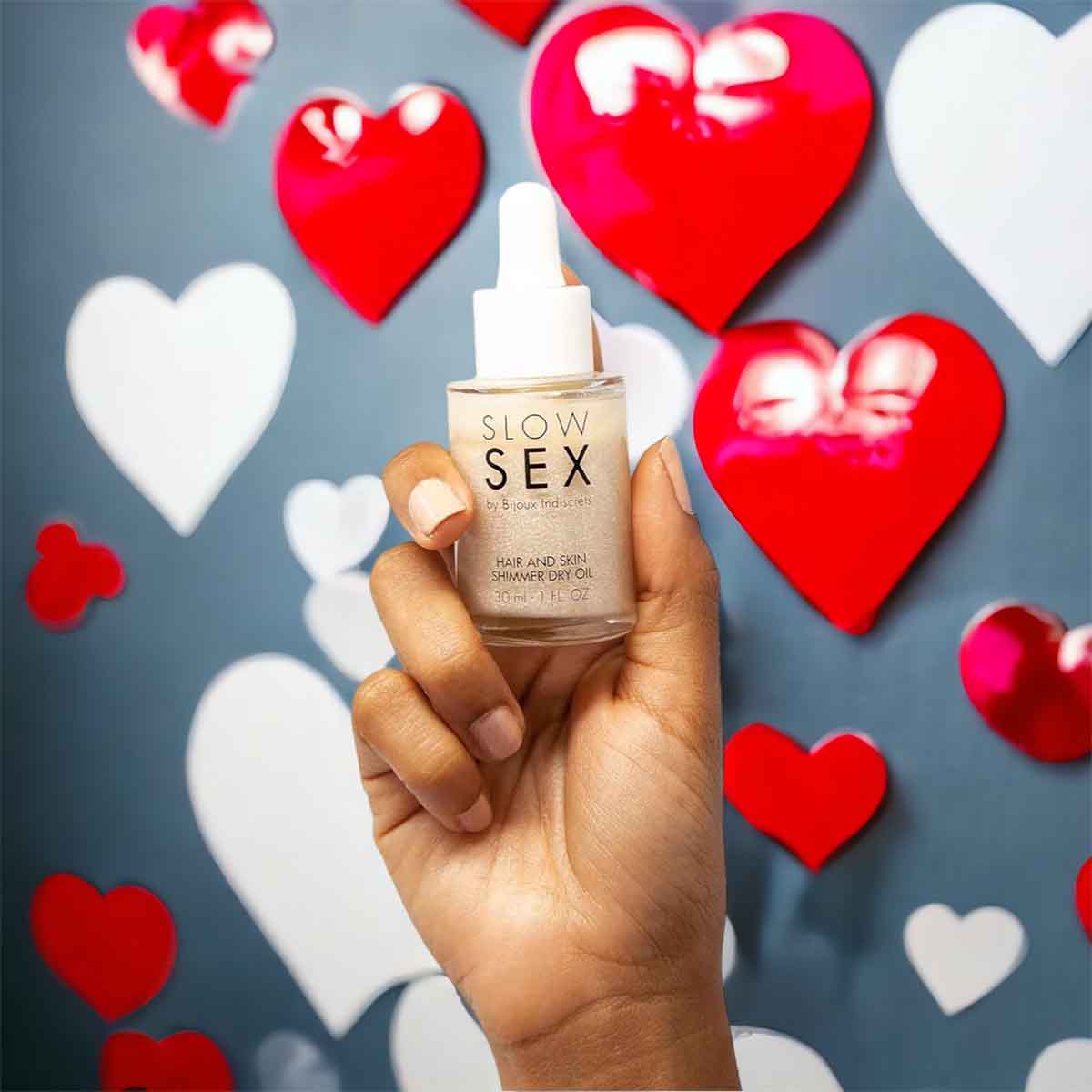 Bijoux Indiscrets SLOWSEX Hair and skin shimmer dry oil, Haut und Haar Öl