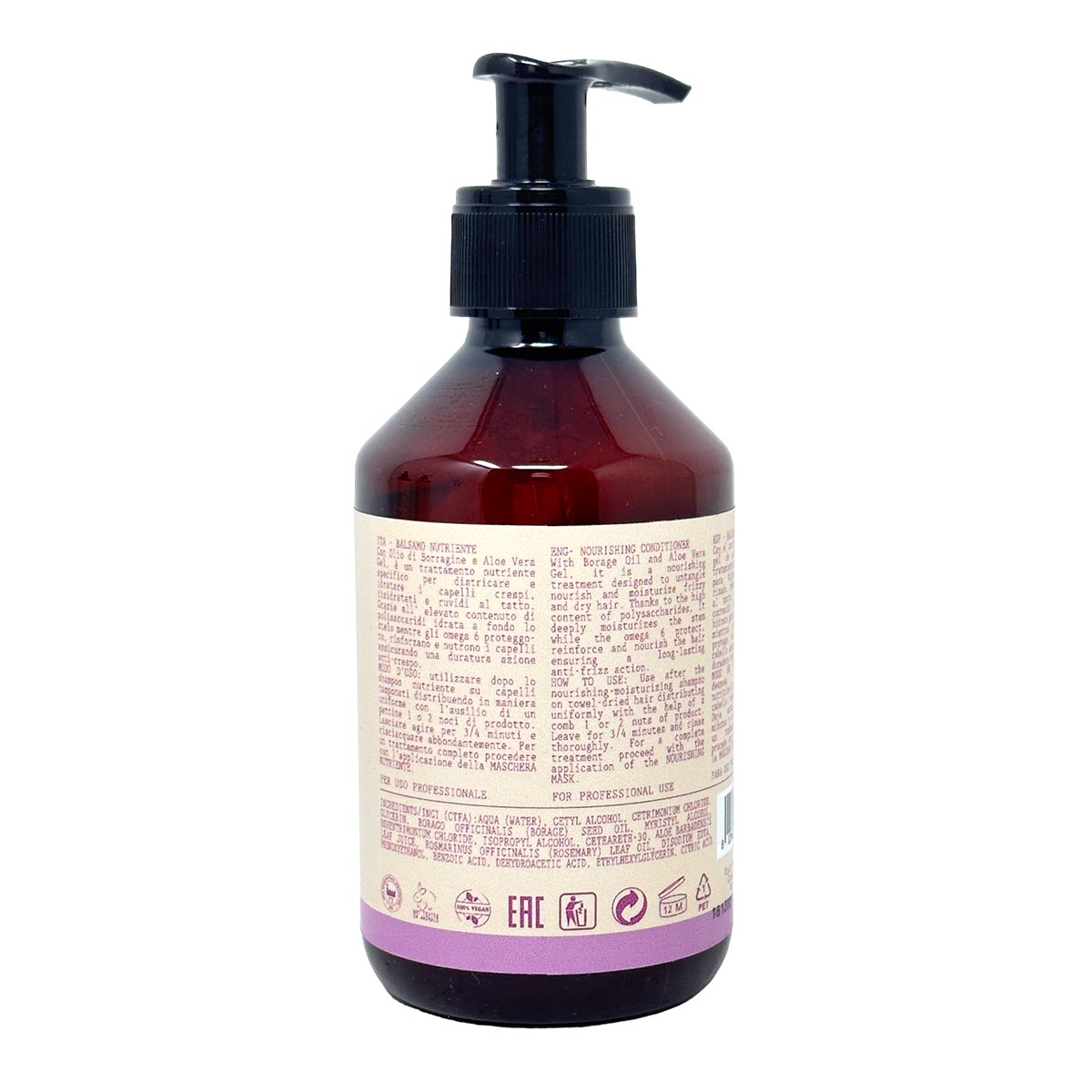 COSMO ORGANIC Conditioner für krauses dehydriertes Haar aus Italien 250ml