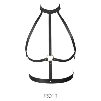 Bijoux Indiscrets H Harness: Elegantes schwarzes veganes Body Harness aus Spanien