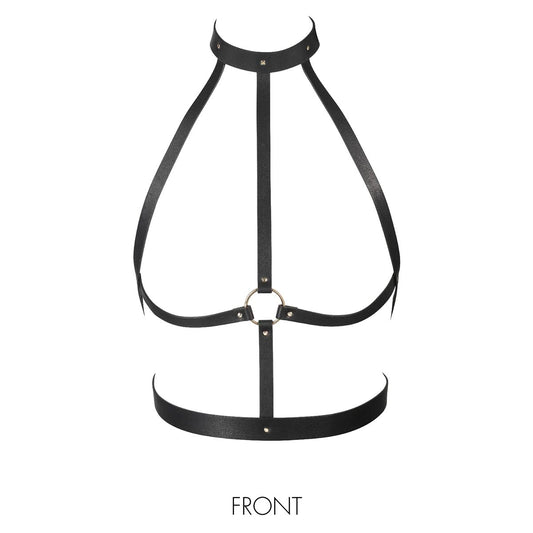 Bijoux Indiscrets H Harness: Elegantes schwarzes veganes Body Harness aus Spanien