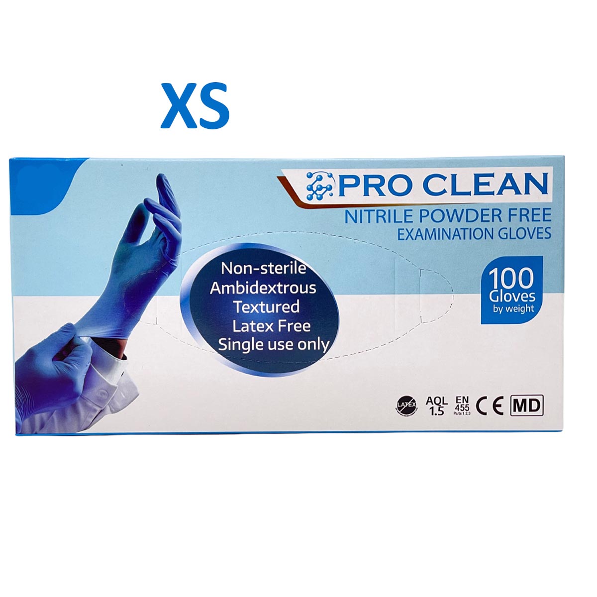 ProClean Nitril Handschuhe verschiedene Größen XS-XL 100 Stck. TÜV EN ISO 13485