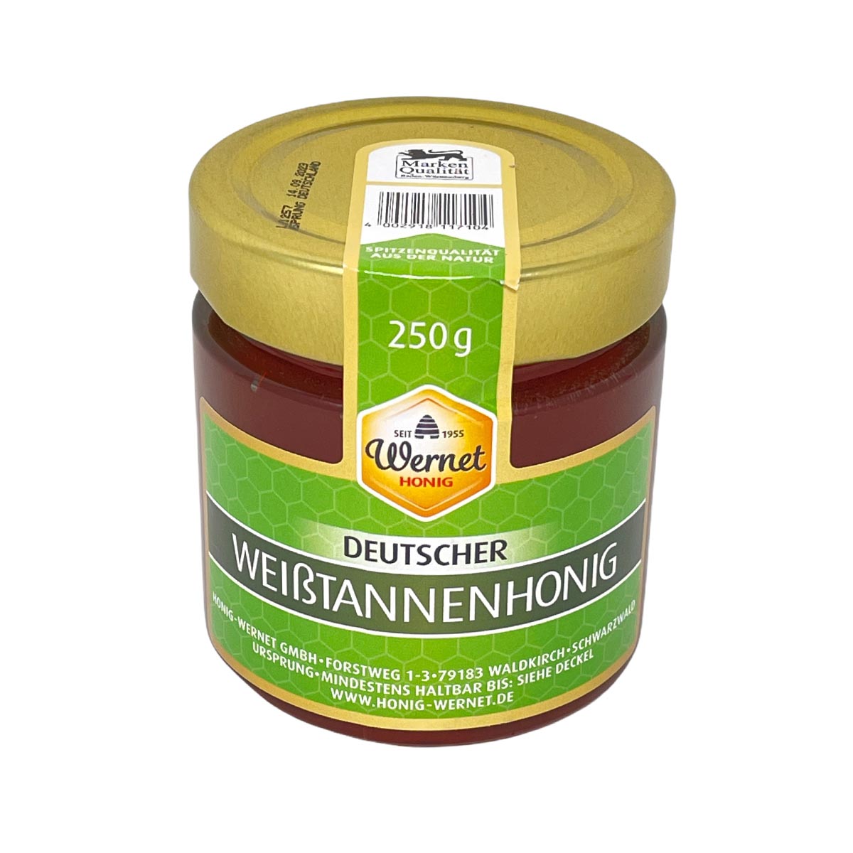 Honig Wernet Traditionsimker im Schwarzwald Deutscher Weißtannenhonig im 250g Glas