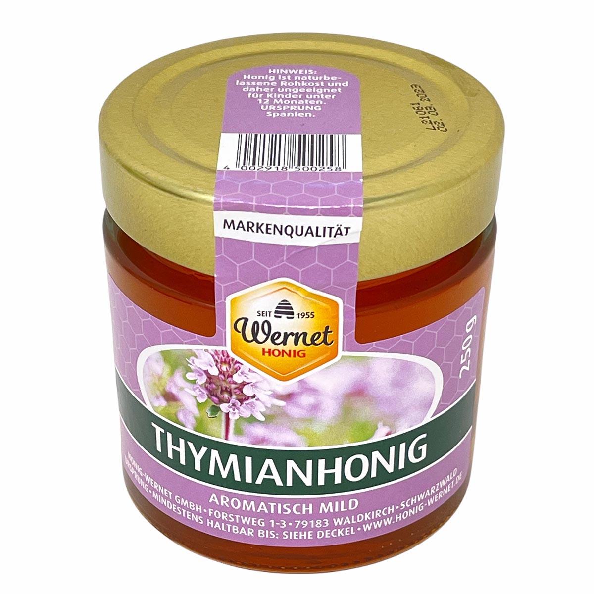 Schwarzwald Honig Wernet Thymianhonig 250g - Hochwertiger Genuss