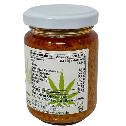 CHIRON Naturdelikatessen Bio Hanf-Aufstrich Pikant 135 Gramm Glas