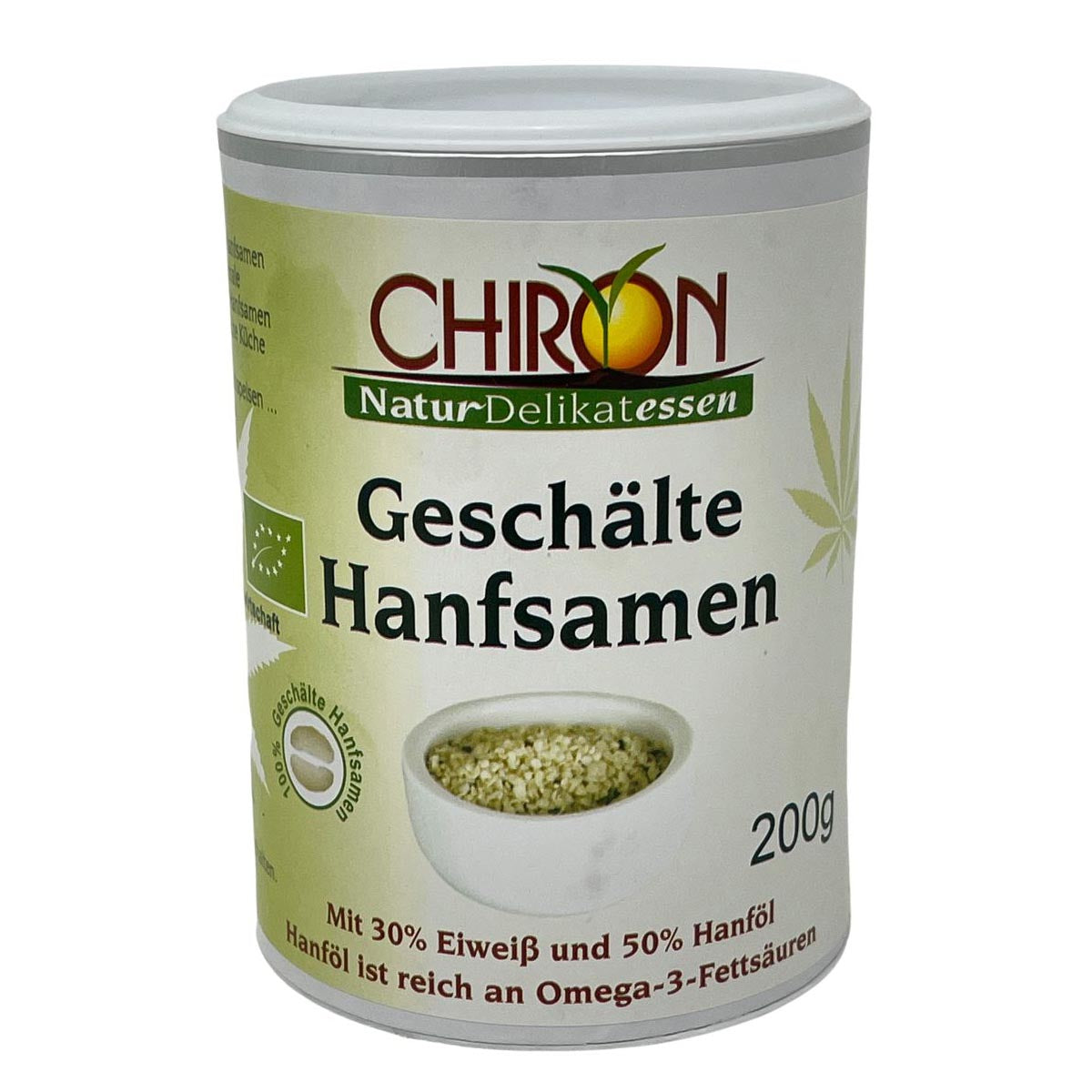 CHIRON Naturdelikatessen Bio Hanfsamen 200 Gramm Dose