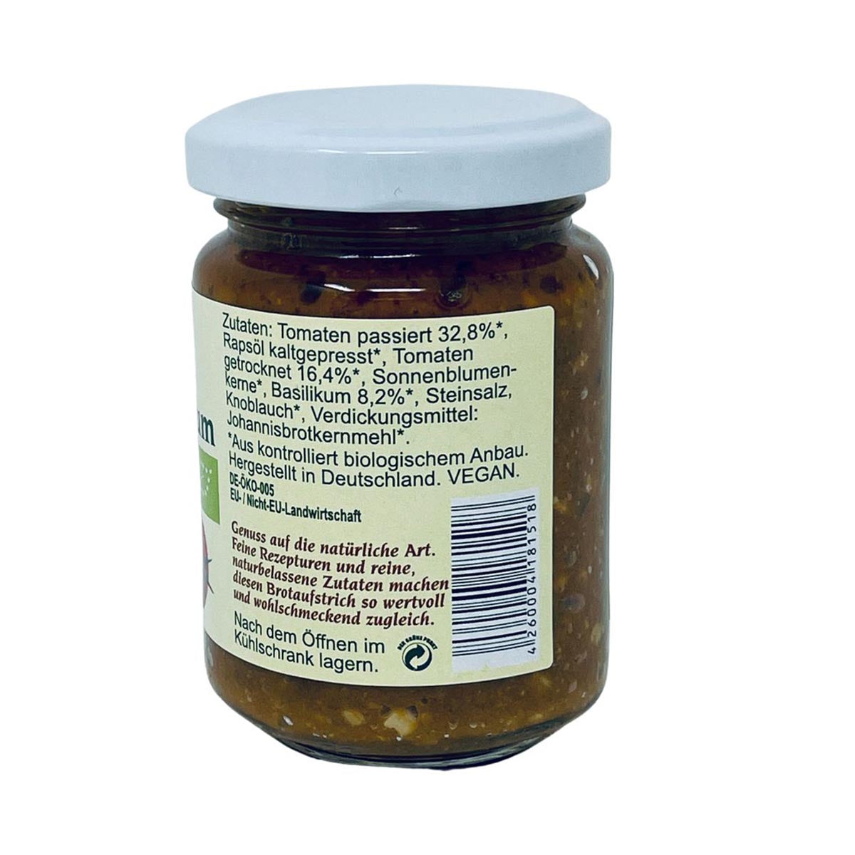 CHIRON Naturdelikatessen Bio Tomate-Basilikum Brotaufstrich kbA 140 g