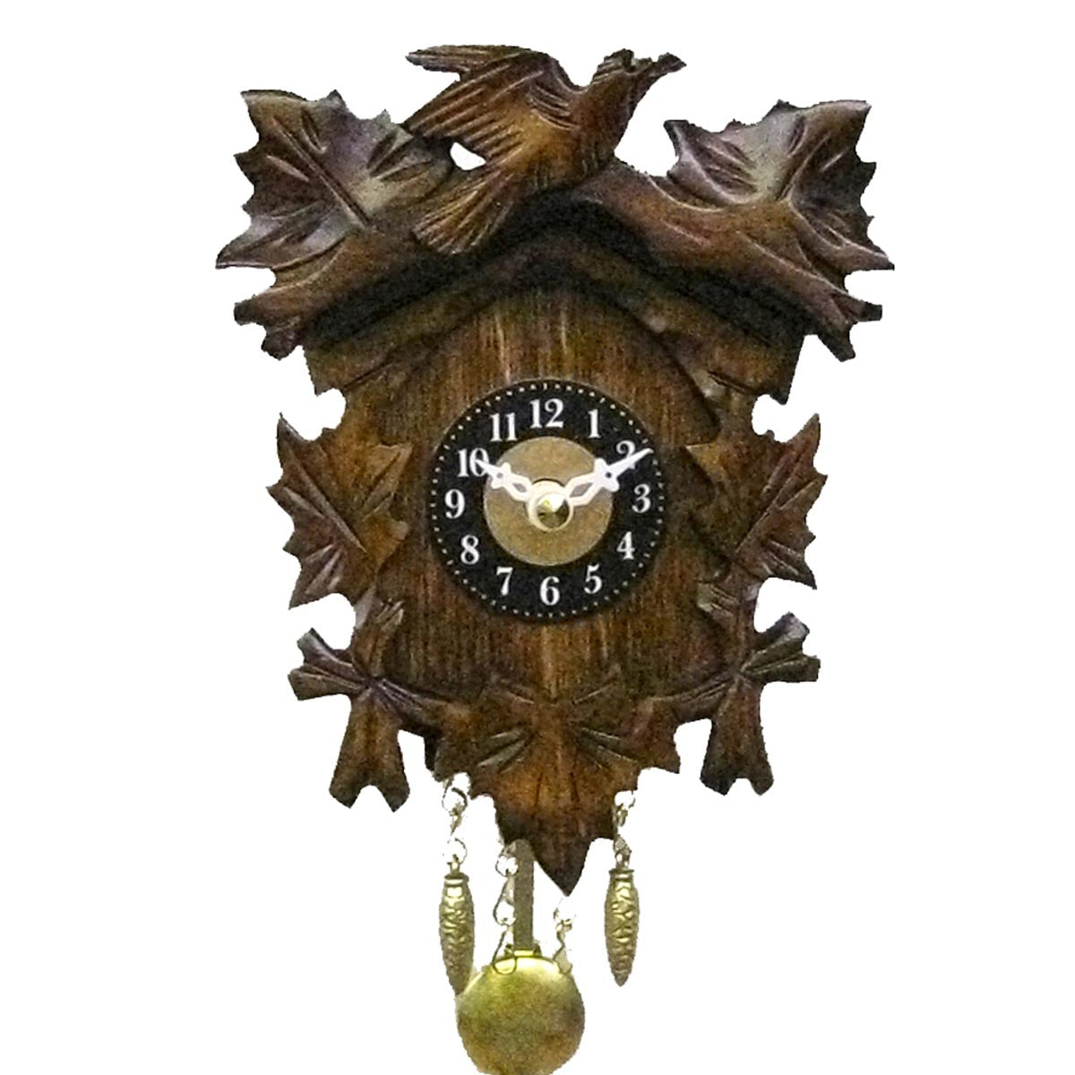 Engstler Original Schwarzwald Kuckucksuhr aus Holz 14 x 10 cm Made in Germany