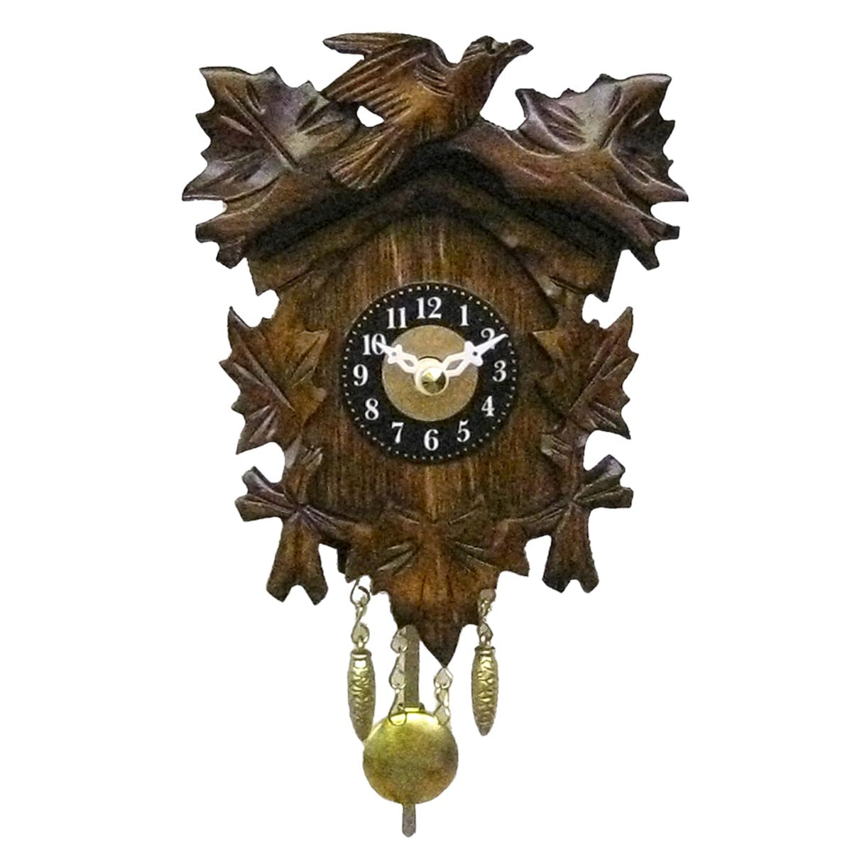 Engstler Original Schwarzwald Kuckucksuhr aus Holz 14 x 10 cm Made in Germany