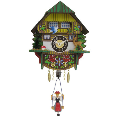 FeineHeimat Wipp Aufzieh Uhr   Schwarzwald Haus 13 x 16 cm Made in Germany