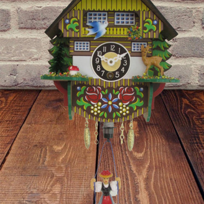 FeineHeimat Wipp Aufzieh Uhr   Schwarzwald Haus 13 x 16 cm Made in Germany